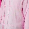 Mandarin Collar Button-Up Shirt Pink - immagine 4
