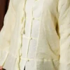 ⁦Mandarin Collar Button-Up Shirt Yellow⁩ - الصورة ⁦4⁩