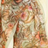 Floral Pattern French Silk Shawl Hazel – Bild 4
