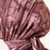 Floral Pattern Bamboo Crepe Scarf Light Brown - Imagen 4