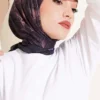 Floral Pattern Bamboo Crepe Scarf Light Brown - Imagen 8