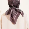 Floral Pattern Bamboo Crinkle Scarf Brown - immagine 3