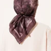 Floral Pattern Bamboo Crinkle Scarf Chestnut – Image 3
