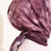 Floral Pattern Bamboo Crinkle Scarf Brown - immagine 4