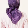 Floral Pattern Bamboo Crinkle Scarf Lilac - Imagen 3