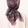 Floral Pattern Bamboo Crinkle Scarf Mink – Bild 3