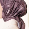 Floral Pattern Bamboo Crinkle Scarf Mink – Bild 4
