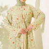 Dress with Front Tie and Gold Buckle Gold – Bild 2