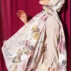 Floral Patterned Soft Shawl Powder Pink