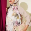 Floral Patterned Soft Shawl Powder Pink – Bild 2
