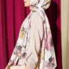 Floral Patterned Soft Shawl Powder Pink – Bild 3