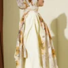 Floral Patterned Soft Shawl Yellow – Bild 3