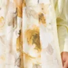 Floral Patterned Soft Shawl Yellow – Bild 4