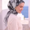 Floral Scarf Series Grey
