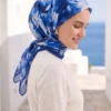 Floral Scarf Series Navy Blue - Imagen 2