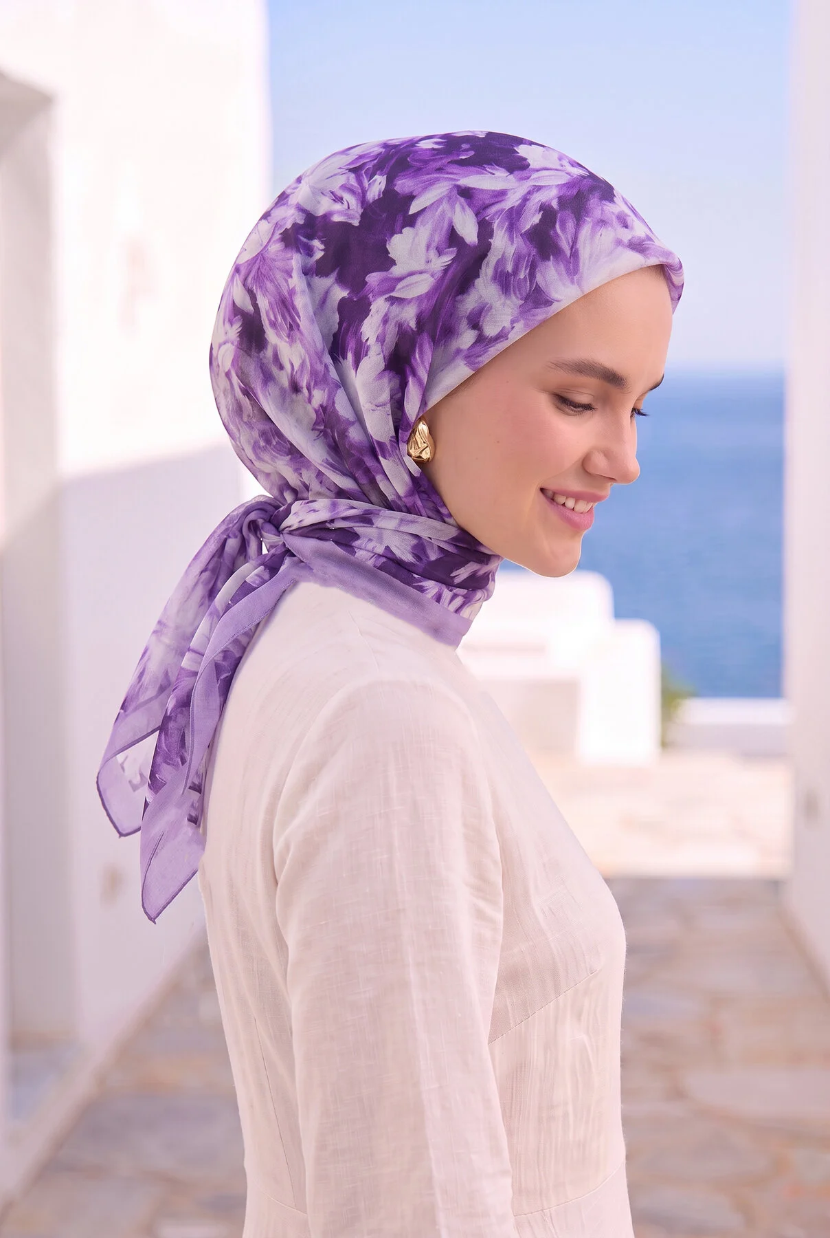 Floral Scarf Series Lilac - immagine 2