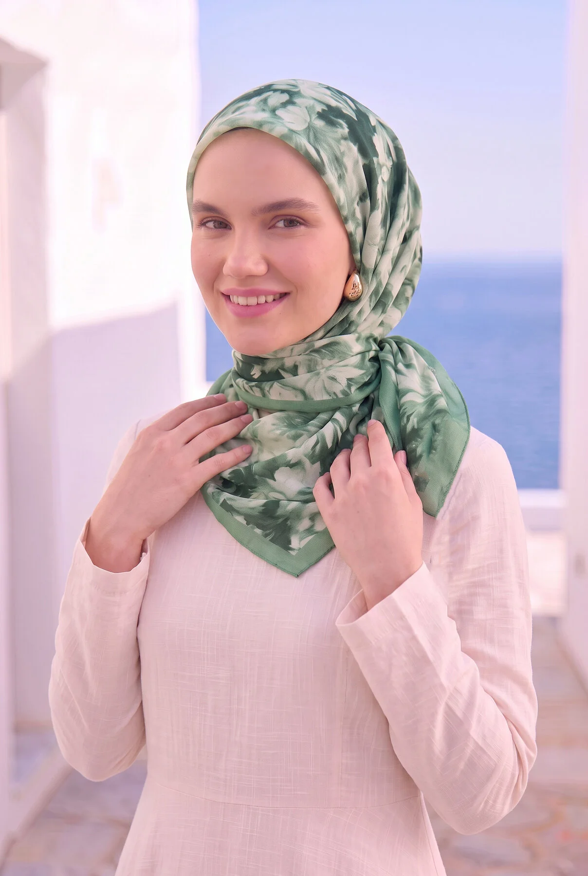 Floral Scarf Series Mint