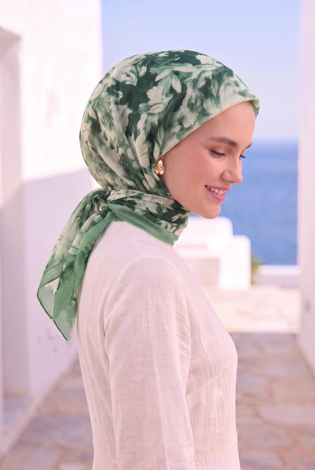Floral Scarf Series Mint - Image 2