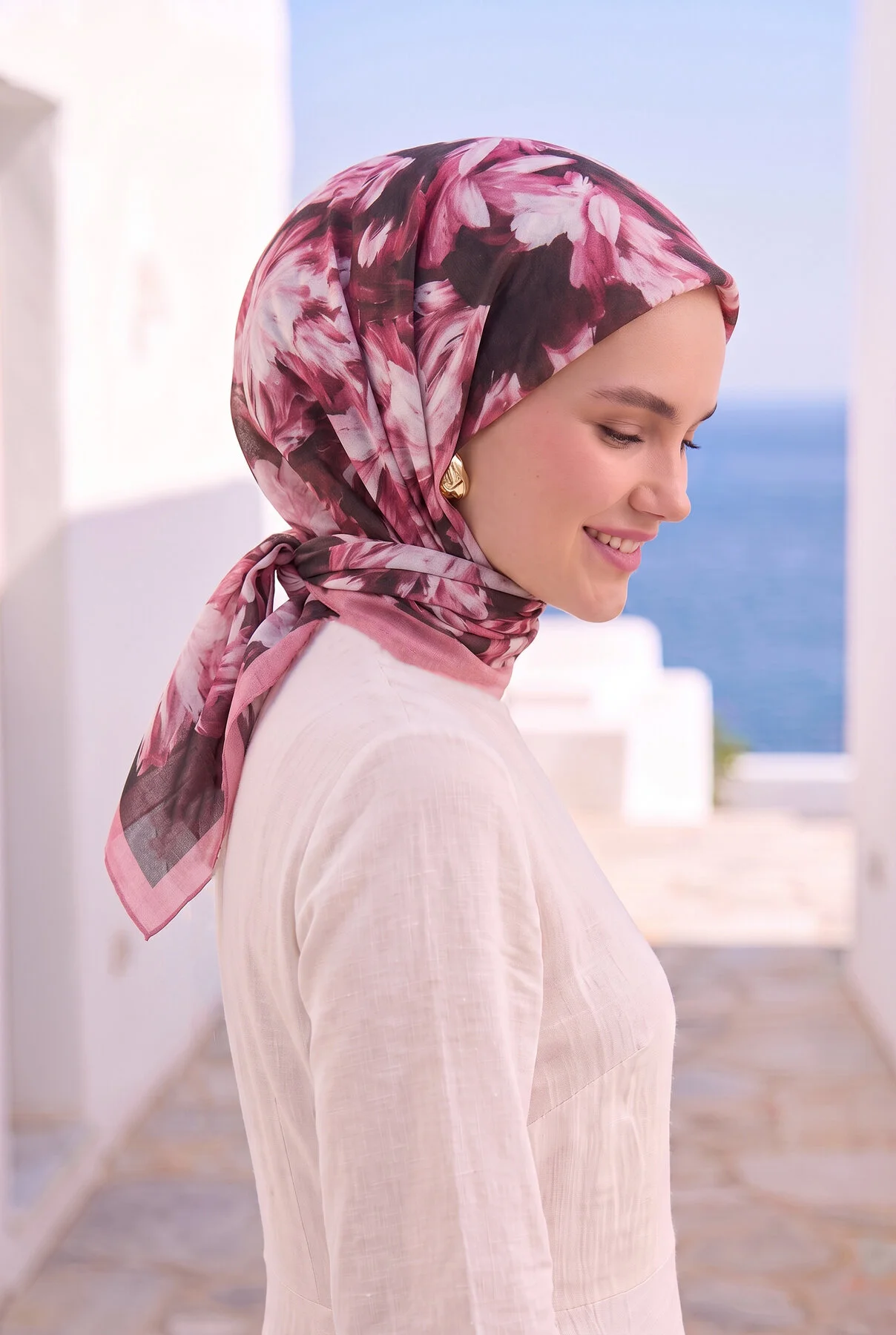 Floral Scarf Series Pink - Image 2