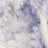 Floral Scarf with Fine Stripe Detail Lilac – Image 4