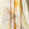 Floral Scarf with Fine Stripe Detail Yellow – Image 3