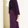 Pearl Cape Evening Dress Purple - immagine 3