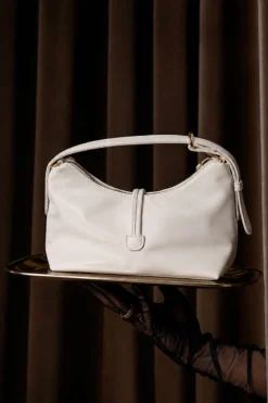 Baguette Bag with Cord Accessory White