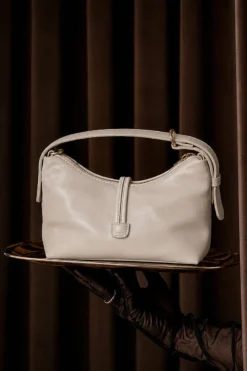 Baguette Bag with Cord Accessory Cream