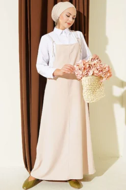 Strap Dress Beige