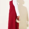 ⁦Strap Dress Burgundy⁩ - الصورة ⁦3⁩
