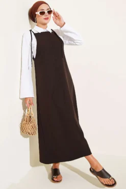 Strap Dress Brown