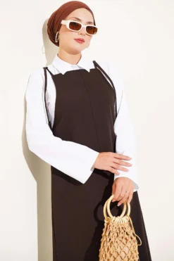 منظر بديل لـ Strap Dress Brown