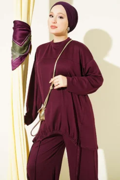Alternative view of Two-Piece Set Plum