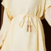 Belted Ruffled Shoulder Two-Piece Set Yellow - Image 4