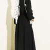 Double Tie Detail Button Dress Black – Bild 3