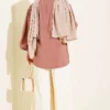 Double Button Belted Shirt Rose Dust - Image 3
