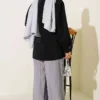 Double Button Belted Shirt Black - immagine 3