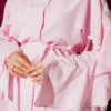 Ruffled Striped Shirt with Double Sleeves Pink - Imagen 4
