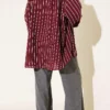 Double Pleated Fabric Trousers Charcoal – Image 3