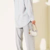 Double Pleated Fabric Trousers Grey - Afbeelding 3