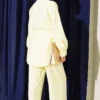 Two-Piece Set with Double Ruffles and Belt Yellow - Image 3
