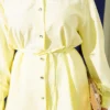 Two-Piece Set with Double Ruffles and Belt Yellow - Image 4