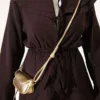 Double Lapel Elastic Waist Two-Piece Set Brown – Bild 4