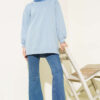 French Terry Plain Tunic Baby Blue - Image 2