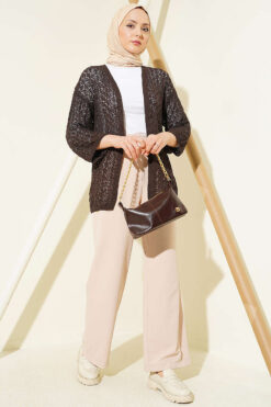 Alternative view of Cardigan Dark Brown