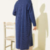 Fine Ribbed Knit Long Cardigan Indigo - Image 3