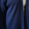 Fine Ribbed Knit Long Cardigan Indigo - Image 4