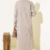 Fine Ribbed Knit Long Cardigan Mink – Image 3