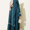 Pearl Embellished Butterfly Cape Dress Petrol - immagine 3