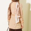 Lace-Up Shirt with Stone Buttons Latte - immagine 3
